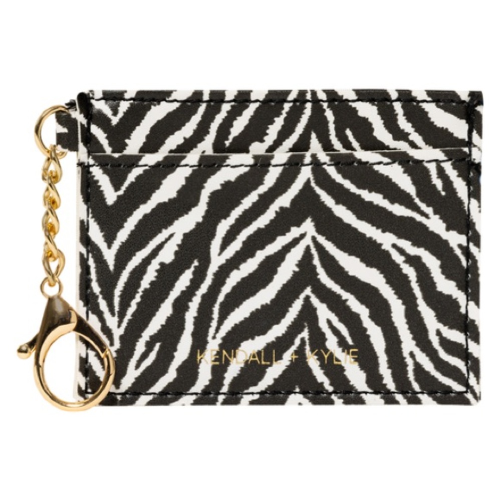 Kendall + Kylie zebra card holder wallet